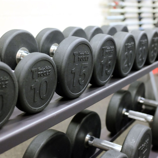 Round Rubber Dumbbells