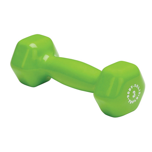 3 lb. Body-Solid Vinyl Dumbbell