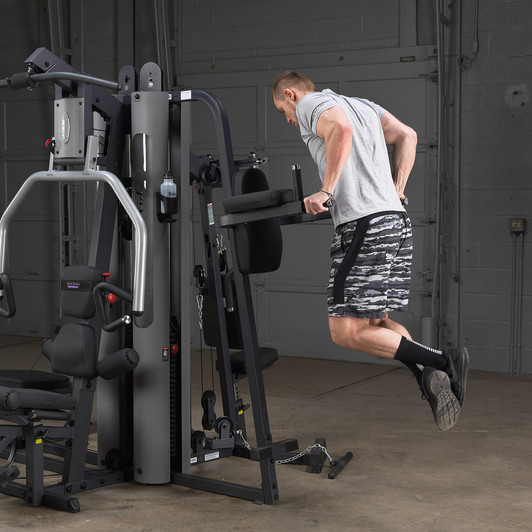 Dips on the Body-Solid G9S Multi Station Gym Knee Raise Attachment