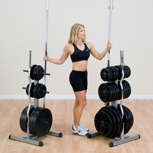 Body-Solid Weight Plate Tree & Bar Holder with optional Olympic Weight Tree, Bars and Weights