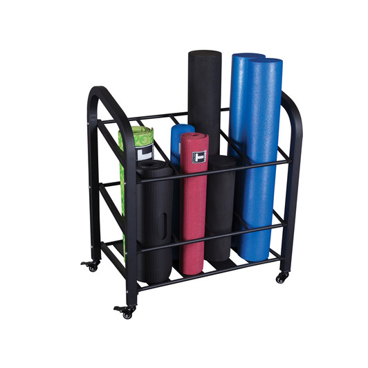 Body-Solid Mobile Roller & Floor Mat Storage Rack with optional Mats and Rollers