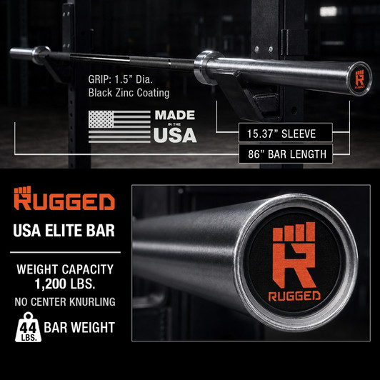 RUGGED USA Elite Olympic Barbell