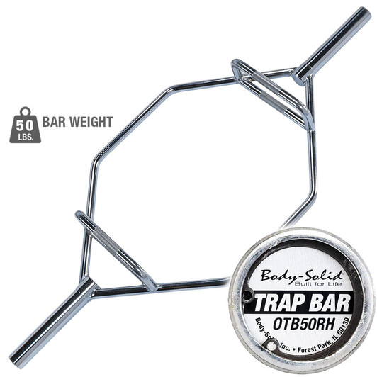 Body-Solid Olympic Shrug Bar with Raised Handles