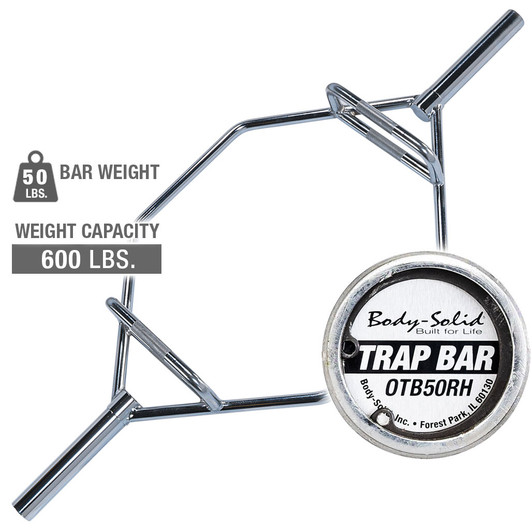 Body-Solid Olympic Trap Bar with Raised Handles