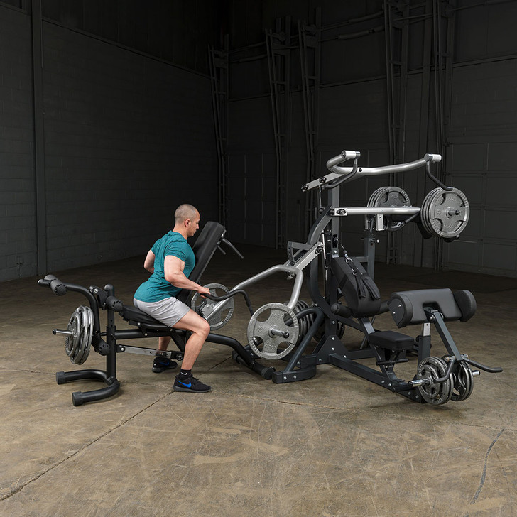 Seated Row on the Freeweight Leverage Gym with Bench