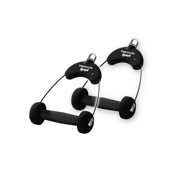 Trak Handle Sport Cable Attachment Handles (Pair), with patented 3-axis rotation technology