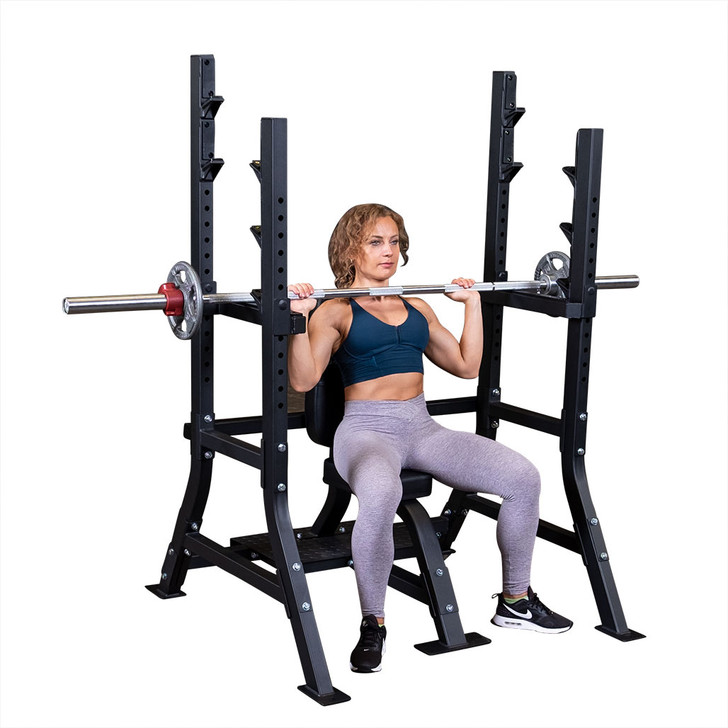 Pro Clubline Fixed Olympic Shoulder Press Bench by Body-Solid