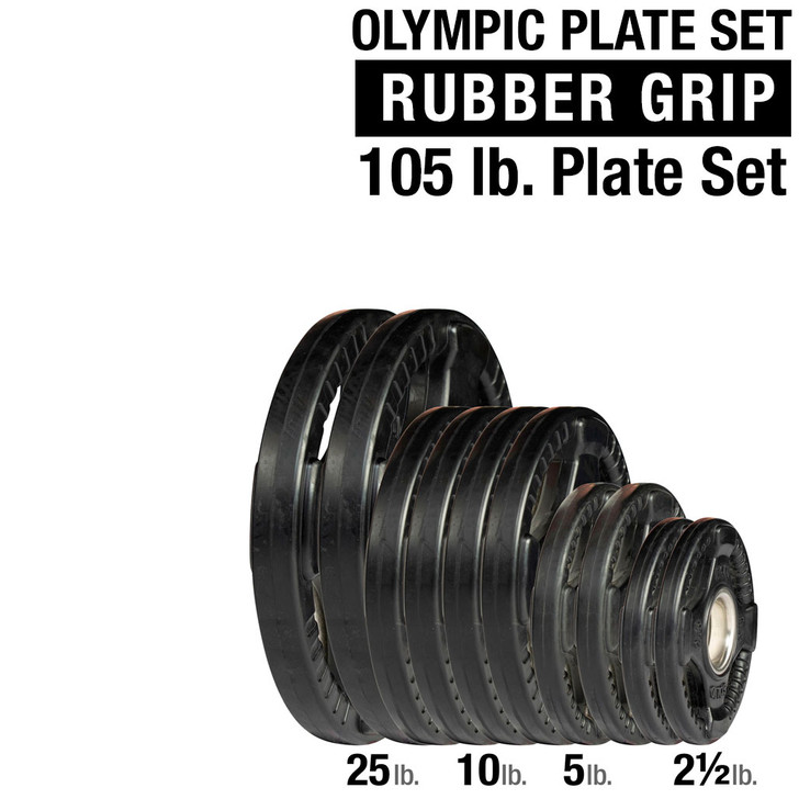 105 lb. Set of Rubber Grip Plates