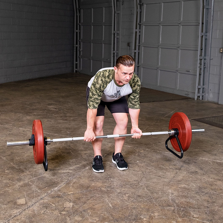 Deadlifts with Body-Solid Tools Bar Stand