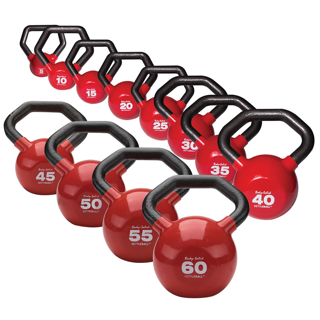 Body-Solid Vinyl Dipped Ergonomic KettleBALLS, from 5 to 60 lb. - Picture 8 of 85