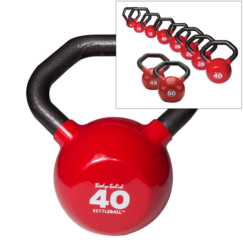 Body-Solid Vinyl Dipped Ergonomic KettleBALLS, from 5 to 60 lb. - Picture 2 of 85