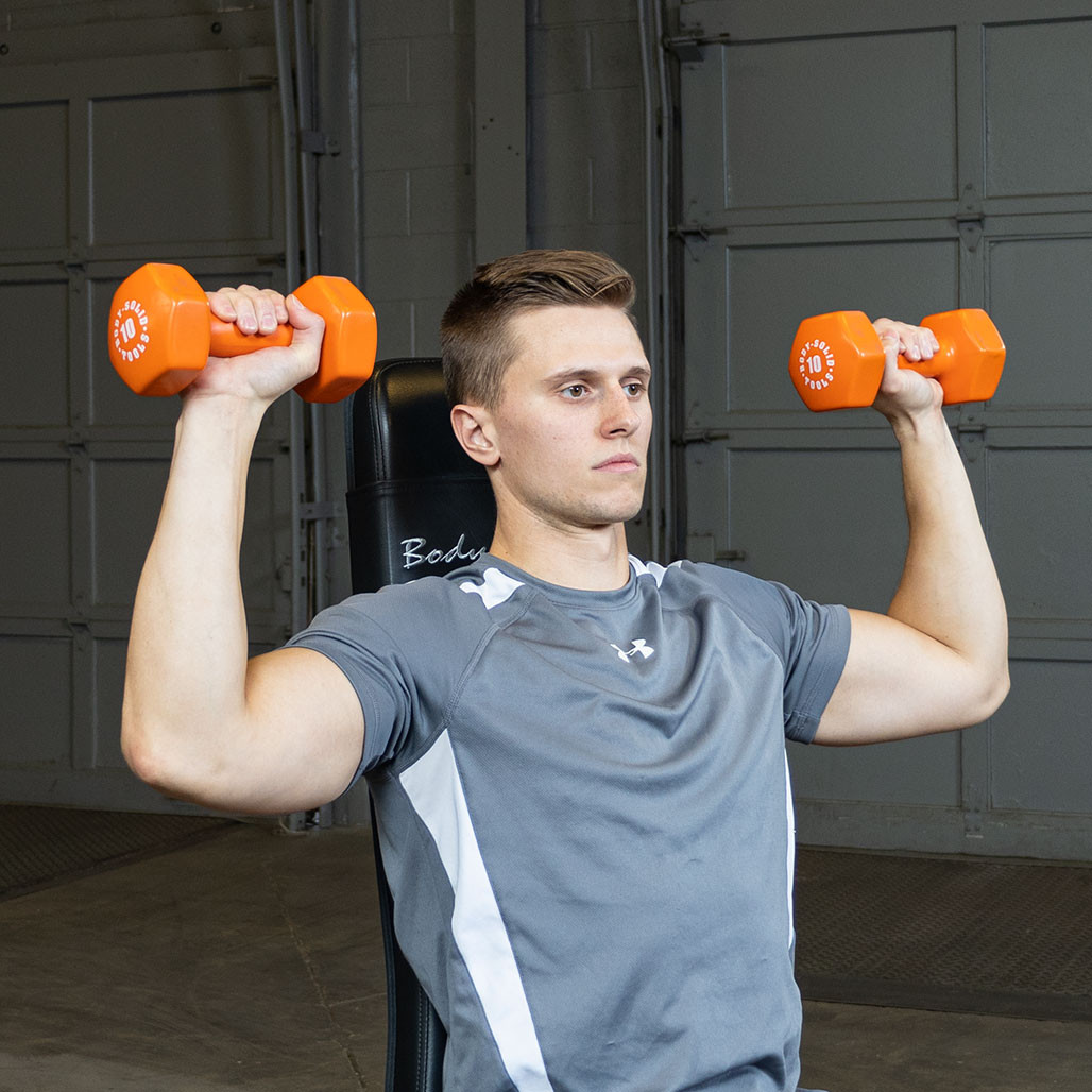 Body-Solid Tools Vinyl Dumbbells, from 1 to 15 lb. - Picture 6 of 99