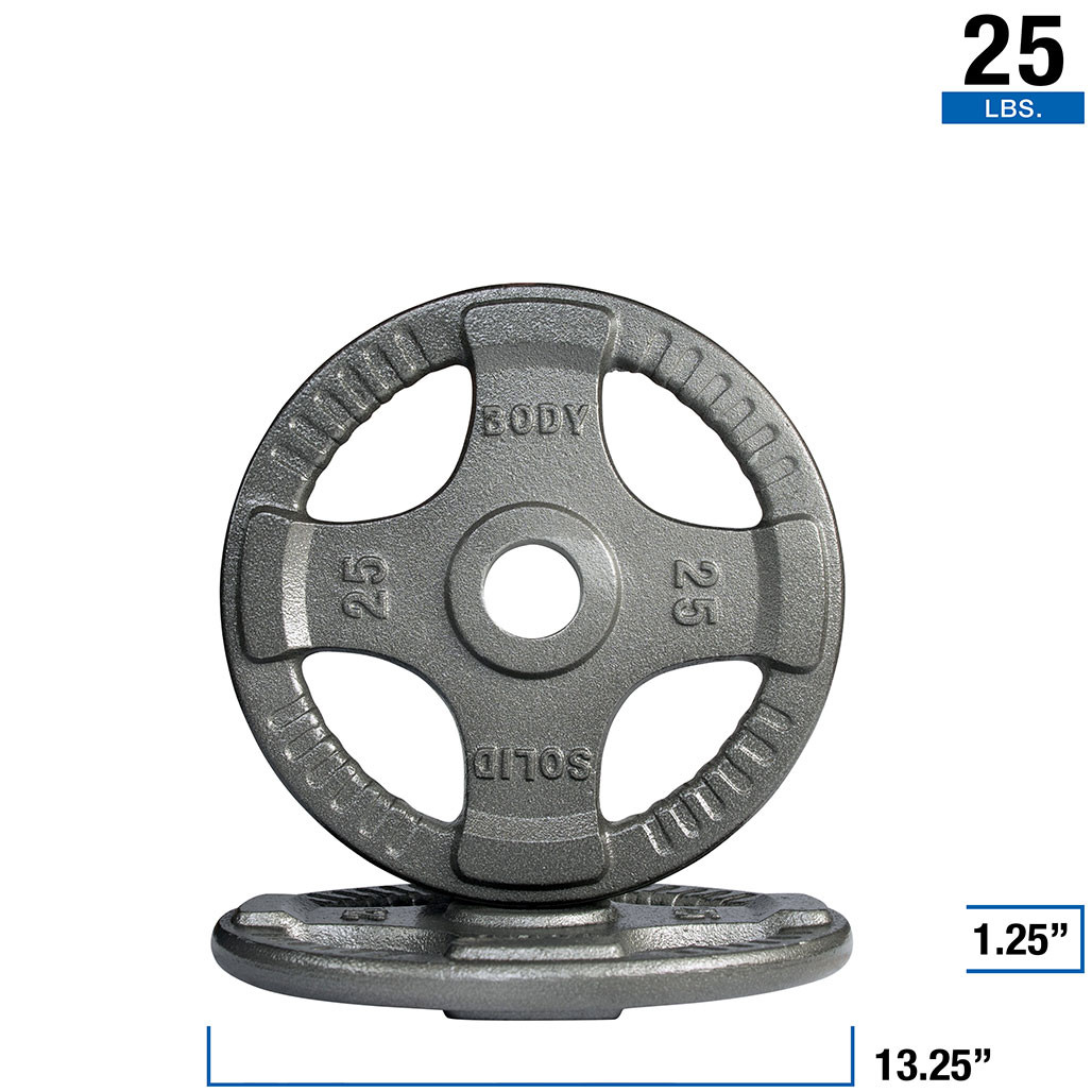 Body-Solid Gray Grip Cast Iron Olympic Plates 2.5, 5, 10, 25, 35, 45 lb. - Picture 7 of 49
