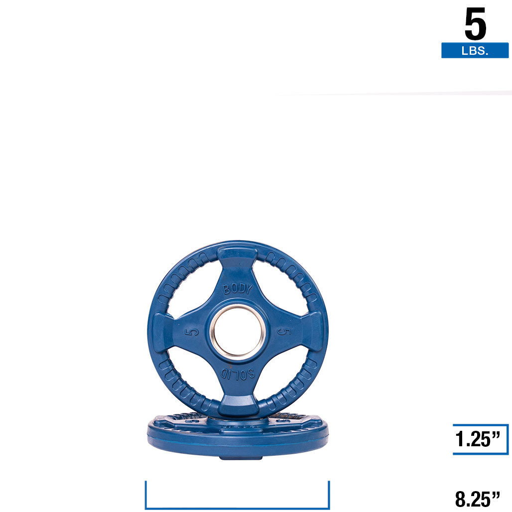 Body-Solid Olympic Color Grip Weight Plates 2.5, 5, 10, 25, 35, 45 lb. - Picture 8 of 49