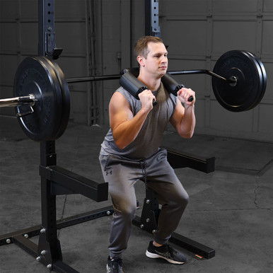 Body-Solid Safety Squat Olympic Bar, with built-in Padding and 1000 lb. Weight Capacity