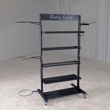 Body-Solid Multi Accessory Storage Tower, Black