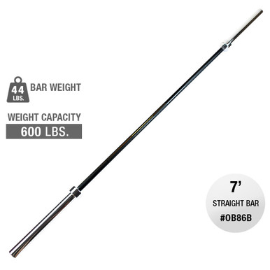 Body-Solid 7 ft. Black Olympic Bar OB86B - Barbells
