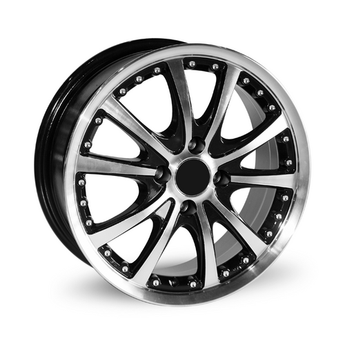 17 Inch x 4 Majesty Regal Silver Black Alloy Wheel