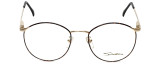 Front View of Calabria Reading Glasses Seb-730 in Tortoise with Blue Light Filter + A/R Lenses