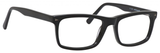 Esquire Mens EQ1548 Blue Light Filter+A/R Lenses Eyeglasses Shiny Black 55 mm