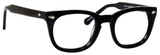 Front View of Hemingway H4668 Unisex Blue Light Blocking Filter+A/R Lenses in Shiny Black 48 m