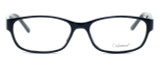 Front View of Enhance Optical Designer Blue Light Blocking Reading Glasses 3959 in Black 53mm