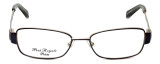 Front View of Converse Spray Paint Progressive Lens Blue Light Reading Glasses in Brown/Green