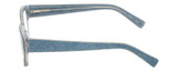 Side View of Eyebobs Bossy Designer Reading Eye Glasses in Blue Jean Unisex Square Full Rim Acetate 51 mm