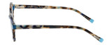 Side View of Eyebobs Cheap Therapy Designer Reading Eye Glasses in Blue Brown Grey Tortoise Havana Unisex Round Full Rim Acetate 45 mm