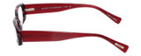 Side View of Eyebobs Co Conspirator Designer Reading Eye Glasses in Black Red Pink Tortoise Havana Ladies Rectangle Full Rim Acetate 51 mm
