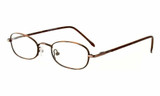 Profile View of Calabria FlexPlus 87 Brown Amber Designer Blue Light Blocking Glasses Oval 46mm