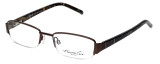 Profile View of Kenneth Cole Designer Blue Light Blocking Glasses KC0164-048 Brown Unisex 50mm