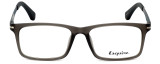 Front View of Esquire Designer Blue Light Blocking Glasses EQ1504 in Matte-Grey-Smoke 53mm
