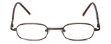 Front View of FlexPlus Collection Designer Blue Light Blocking Glasses Model 98 in Brown 43mm