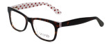 Profile View of Calabria Viv Designer Blue Light Blocking Glasses 870 in Demi-White 55mm Square