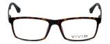 Front View of Calabria Viv Designer Blue Light Blocking Glasses 2009 Tortoise 54mm Rectangle