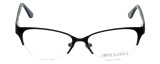 Front View of Corinne McCormack Designer Blue Light Blocking Glasses Gramercy in Black 52mm