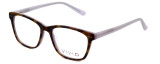 Profile View of Vivid Designer Blue Light Blocking Glasses Vivid-878 in Tortoise-Purple 51mm