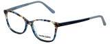 Profile View of Marie Claire Designer Blue Light Blocking Glasses MC6209-BLA in Blue Amber 52mm