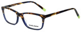 Profile View of Marie Claire Designer Blue Light Blocking Glasses MC6222-BLT Blue Tortoise 53mm