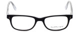 Front View of Ernest Hemingway Designer Blue Light Blocking Glasses H4617 in Black-Clear 52mm