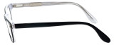 Side View of Ernest Hemingway Designer Blue Light Blocking Glasses H4617 in Black-Clear 52mm