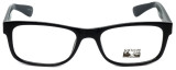 Front View of Gotham Style Designer Progressive Lens Blue Light Glasses G229 in Black 60mm