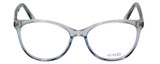 Front View of Vivid Designer Progressive Blue Light Glasses Splash 75 Ladies Blue Sparkle 52mm