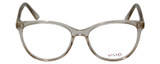 Front View of Vivid Designer Progressive Blue Light Glasses Splash 75 Women Clear Sparkle 52mm