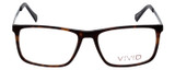 Front View of Vivid Designer Progressive Blue Light Glasses 891 Matte Demi/Amber/Brown 55 mm