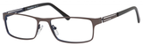 Front View of Esquire Mens EQ1551 Metal Frame Progressive Blue Light Glasses in Gunmetal 54mm