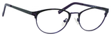 Front View of Ernest Hemingway H4821 Cat Eye Progressive Blue Light Glasses in Eggplant 52 mm