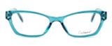 Front View of Enhance Optical Designer Progressive Lens Blue Light Glasses 3903 Azure Cateye