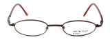 Front View of Calabria MetalFlex Designer Progressive Lens Blue Light Glasses 1003 in Brown